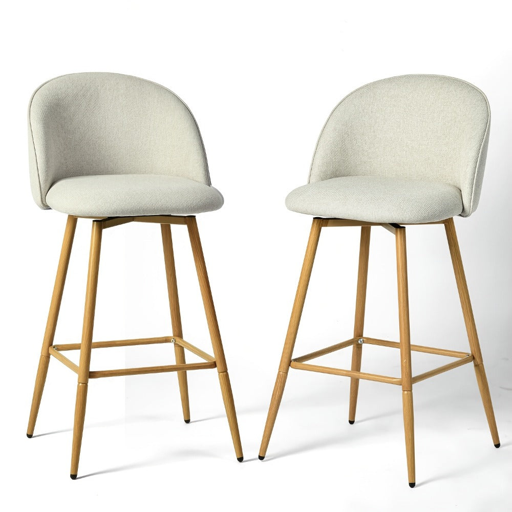 1-Piece Set Upholstered Counter Stool with Footrest and Padded Seat for Kitchen detail image - detail view 13
