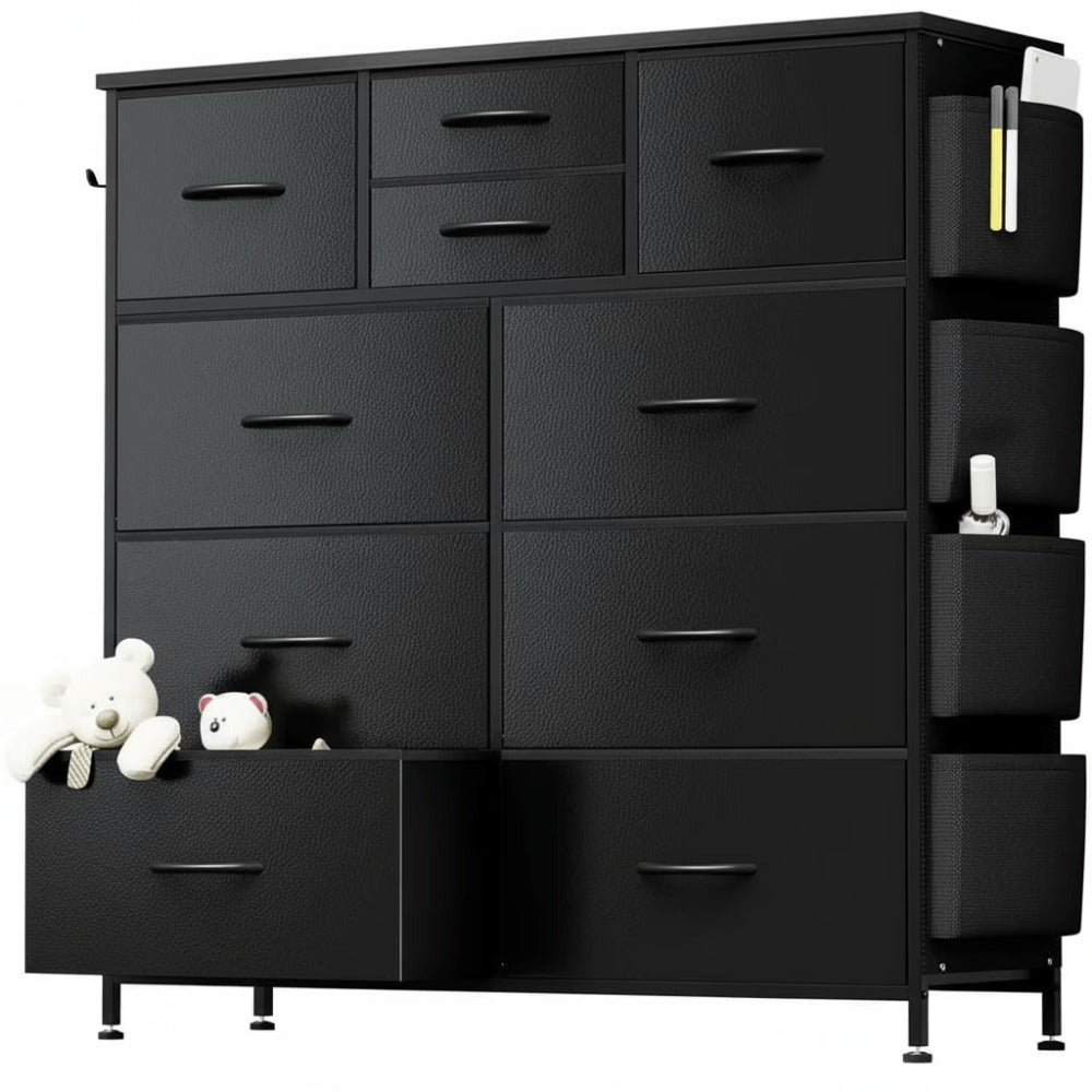 10-Drawer Fabric Dresser, Drawer Storage Cabinet for Bedroom detail image - detail view 3