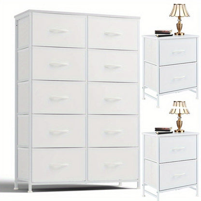 10-Drawer Wood Dresser, Drawer Storage Cabinet for Organized Everyday Storage in Bedroom detail image - detail view 10