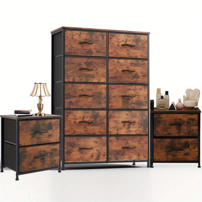 10-Drawer Wood Dresser, Drawer Storage Cabinet for Organized Everyday Storage in Bedroom detail image