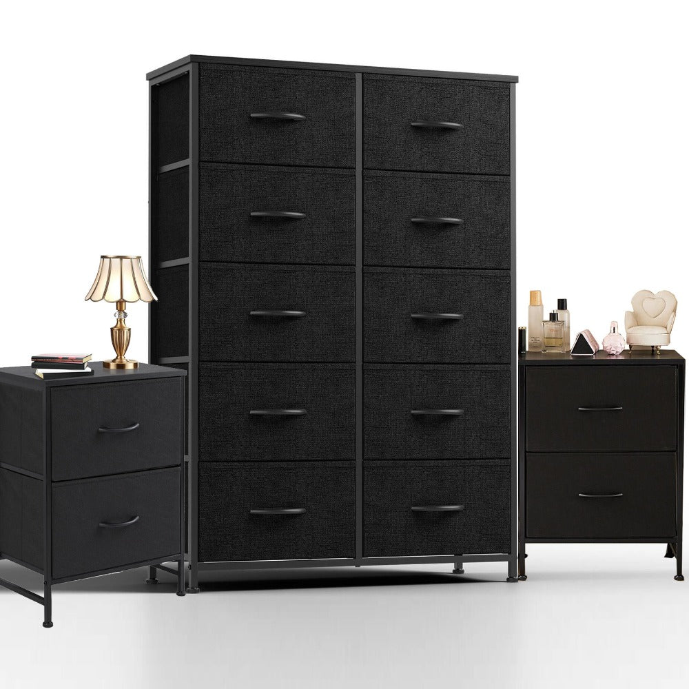 10-Drawer Wood Dresser, Drawer Storage Cabinet for Organized Everyday Storage in Bedroom detail image - detail view 8