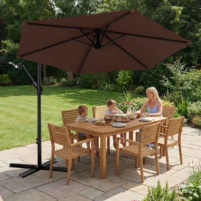 Cantilever Patio Umbrella shown in the Brown option
