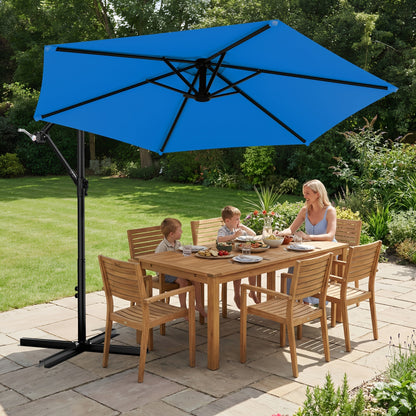 Cantilever Patio Umbrella shown in the Royal Blue option