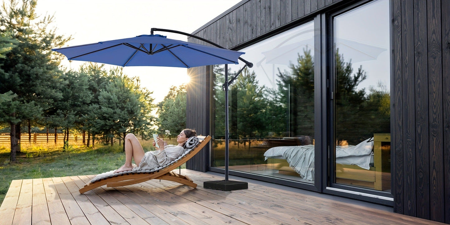 10-Foot Fabric Beach Umbrella with UV Protection and Waterproof Protection for Patio detail image - detail view 15