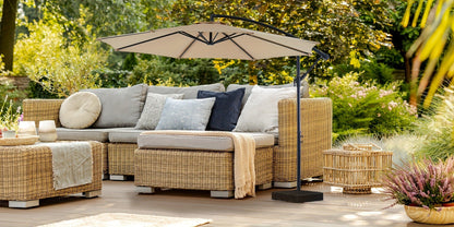 10-Foot Fabric Beach Umbrella with UV Protection and Waterproof Protection for Patio detail image - detail view 16