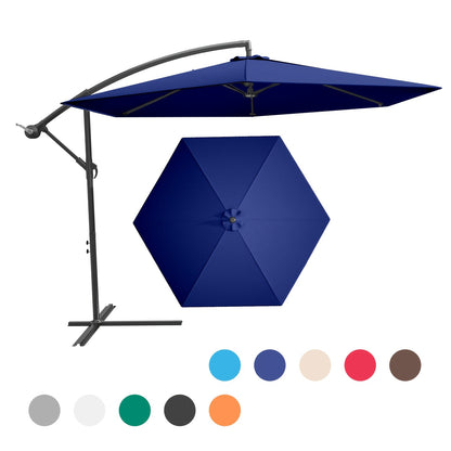 Cantilever Patio Umbrella shown in the Dark Blue option