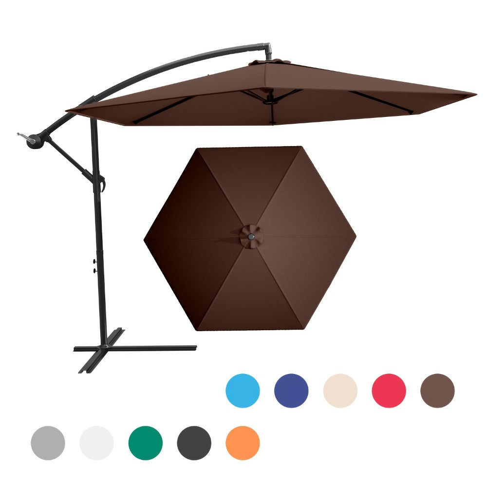 10-Foot Heavy-Duty Cantilever Patio Umbrella with Tilt Adjustment detail image - detail view 7