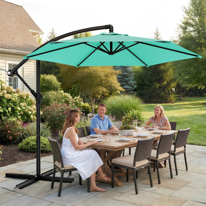 Patio Umbrella shown in the Teal Blue, 10ft option