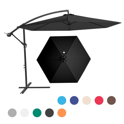 Patio Umbrella shown in the Black option
