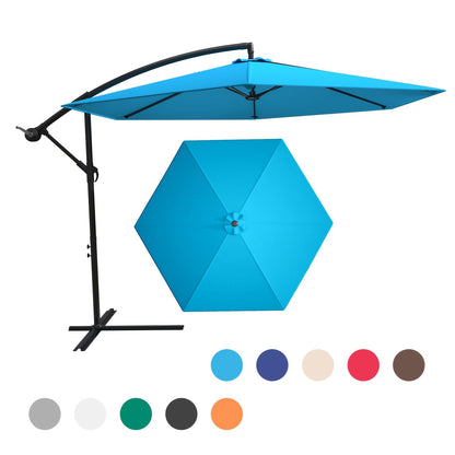 Patio Umbrella shown in the Light Blue option