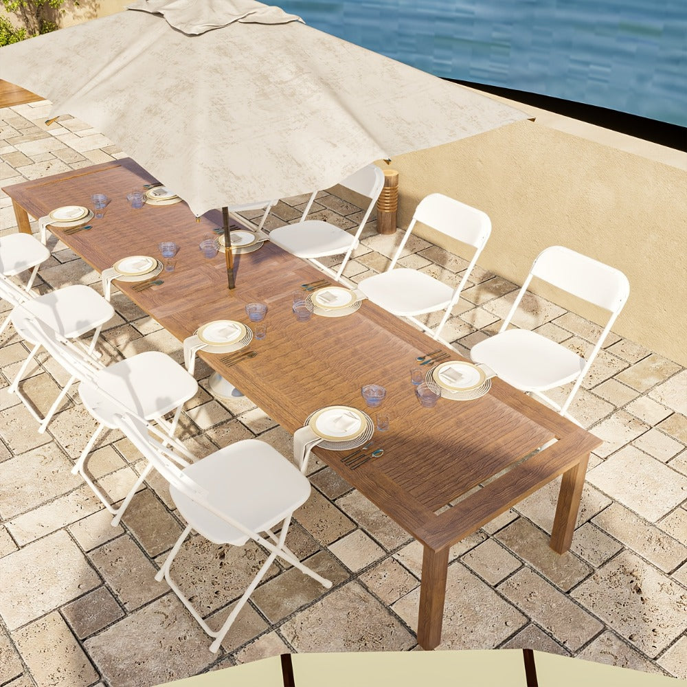 10-Piece Set Folding Chair with Weather-Resistant Finish and Stackable Design detail image - detail view 10