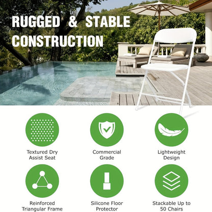 10-Piece Set Folding Chair with Weather-Resistant Finish and Stackable Design detail image - detail view 11
