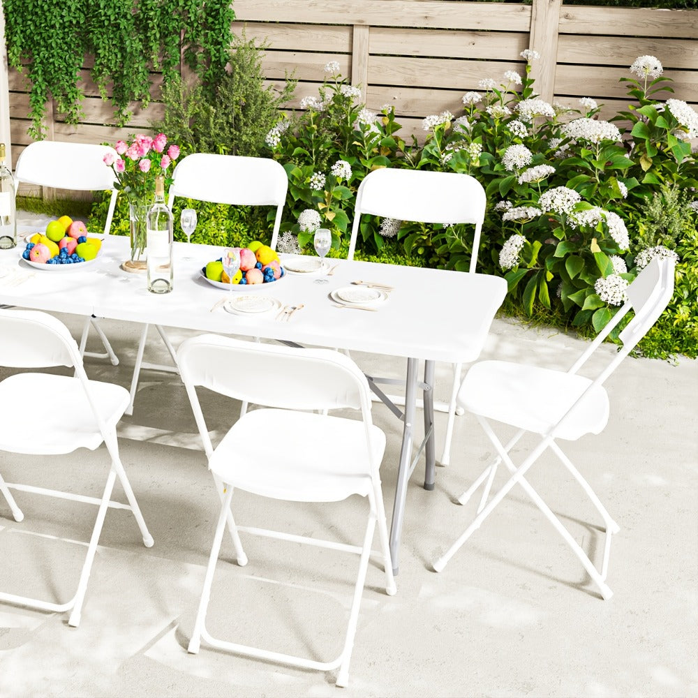 10-Piece Set Folding Chair with Weather-Resistant Finish and Stackable Design detail image - detail view 12