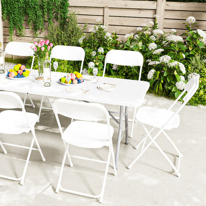 10-Piece Set Folding Chair with Weather-Resistant Finish and Stackable Design detail image - detail view 12