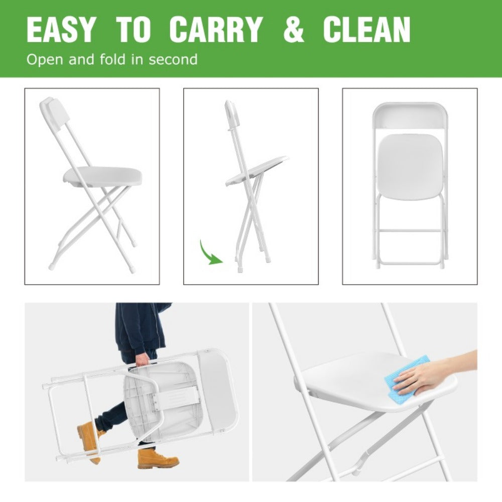10-Piece Set Folding Chair with Weather-Resistant Finish and Stackable Design detail image - detail view 15