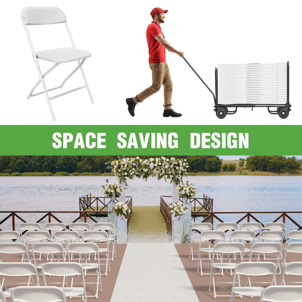 10-Piece Set Folding Chair with Weather-Resistant Finish and Stackable Design detail image - detail view 16