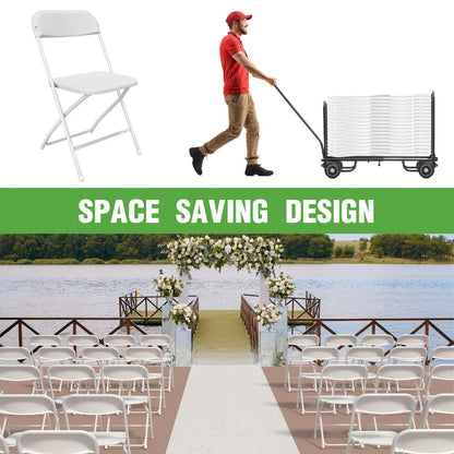 10-Piece Set Folding Chair with Weather-Resistant Finish and Stackable Design detail image - detail view 16