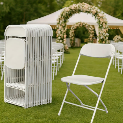 10-Piece Set Folding Chair with Weather-Resistant Finish and Stackable Design detail image