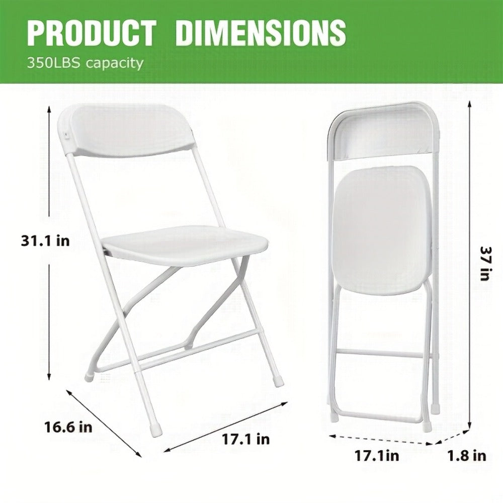 10-Piece Set Folding Chair with Weather-Resistant Finish and Stackable Design detail image - detail view 5