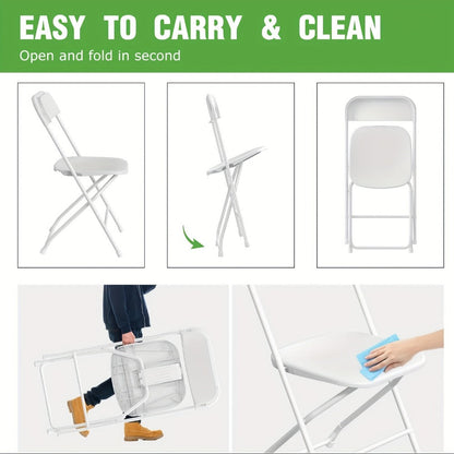 10-Piece Set Folding Chair with Weather-Resistant Finish and Stackable Design detail image - detail view 9