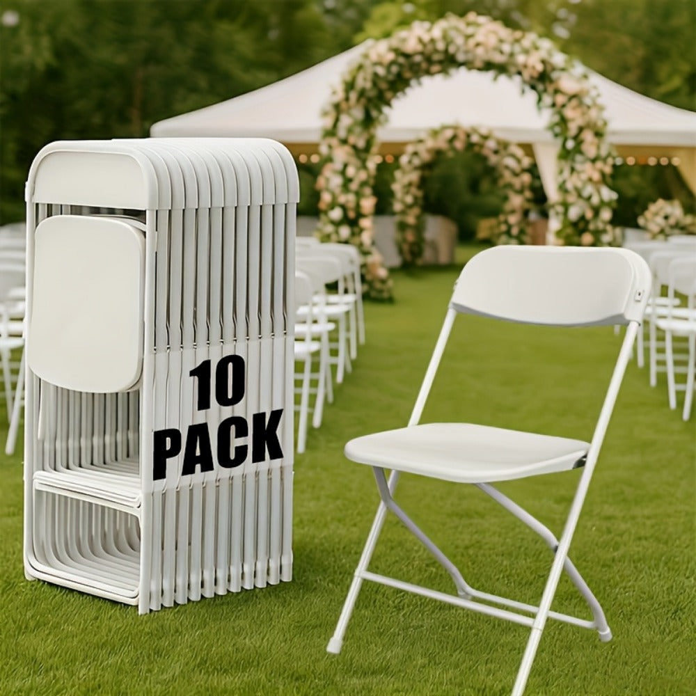 Folding Chair, White Folding Chairs Set of 10 24 50 Pack, 350 lb Capacity Commercial Grade shown in the main product view