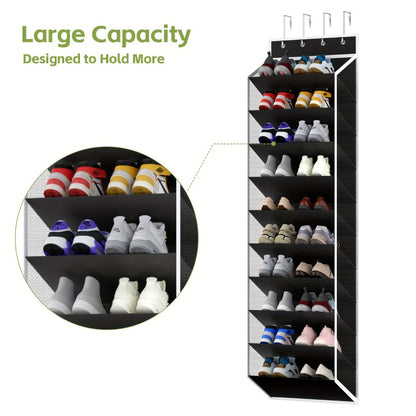 10-Tier Metal Shoe Organizer with Tool-Free Assembly for Organized Everyday Storage detail image - detail view 7
