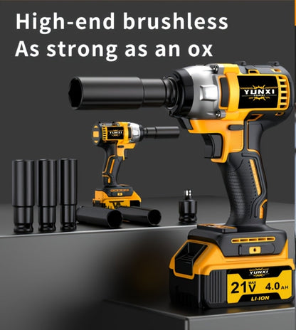 Cordless Impact Wrench Set with Charger Lithium-Ion Portable Electric Wrench Quick Charge for Home for Home, Garage and DIY Projects