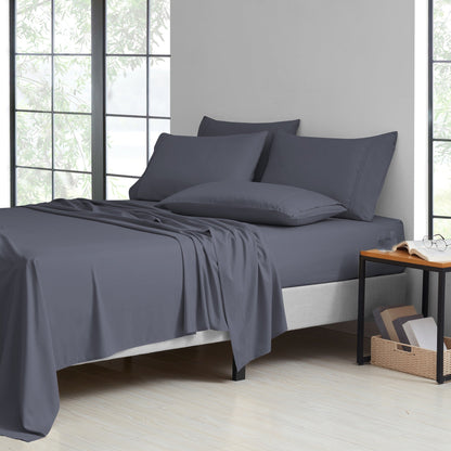 Microfiber and Bamboo Blend Sheet Set with 3- or 6-Piece Packages, 20 Colors and Five Bed Sizes