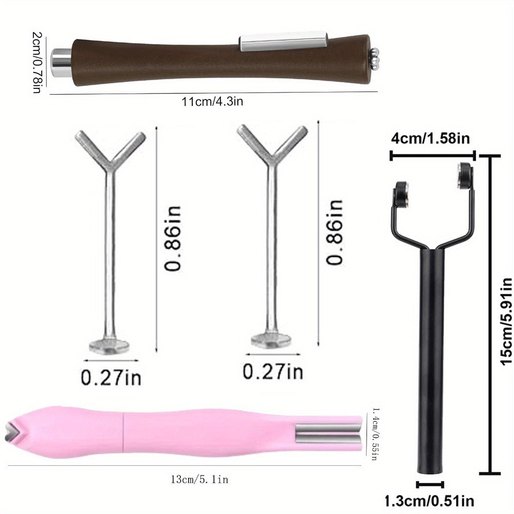 4-in-1 Y-Shaped Cat Eye Nail Magnet Stick Double Head – Heart & Multi-Pattern Magnetic Tool for Cat Eye Gel Polish Nail Art