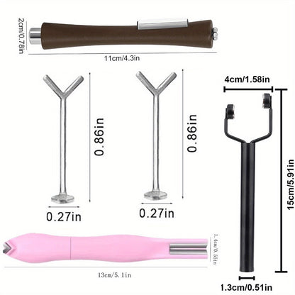 4-in-1 Y-Shaped Cat Eye Nail Magnet Stick Double Head – Heart & Multi-Pattern Magnetic Tool for Cat Eye Gel Polish Nail Art