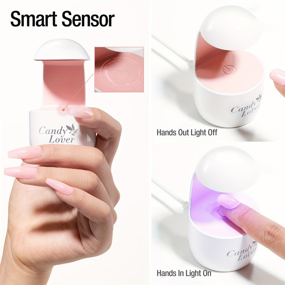 Mini UV LED Nail Lamp, Portable Compact Gel Nail Curing Light for Travel & Home, Fast Gel Polish Dryer