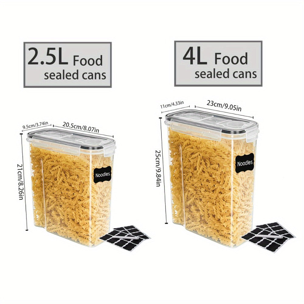 Pantry Jar Food Storage Organizer Eight-Piece Set with 84.54oz or 1.06-Gallon Canisters for Kitchen and Pantry Organization