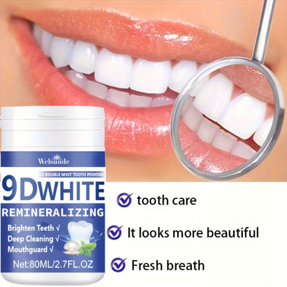 Hydroxyapatite Tooth Powder 3-Pack Remineralizing Whitening Deep Cleaning Mint Fresh Breath Enamel Oral Care
