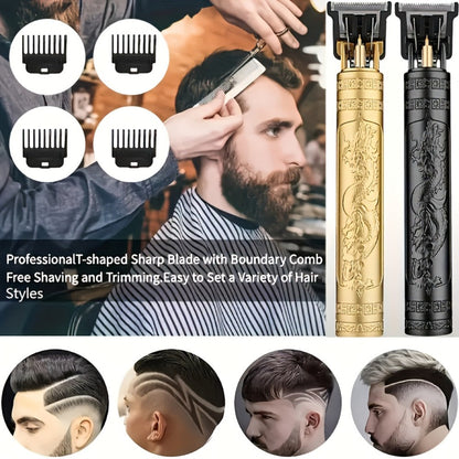 Beard Trimmer for Men USB Rechargeable Zero Contour Precision Edger Lithium Battery – Hair Clipper with Limit Comb ABS Body for Beard Facial