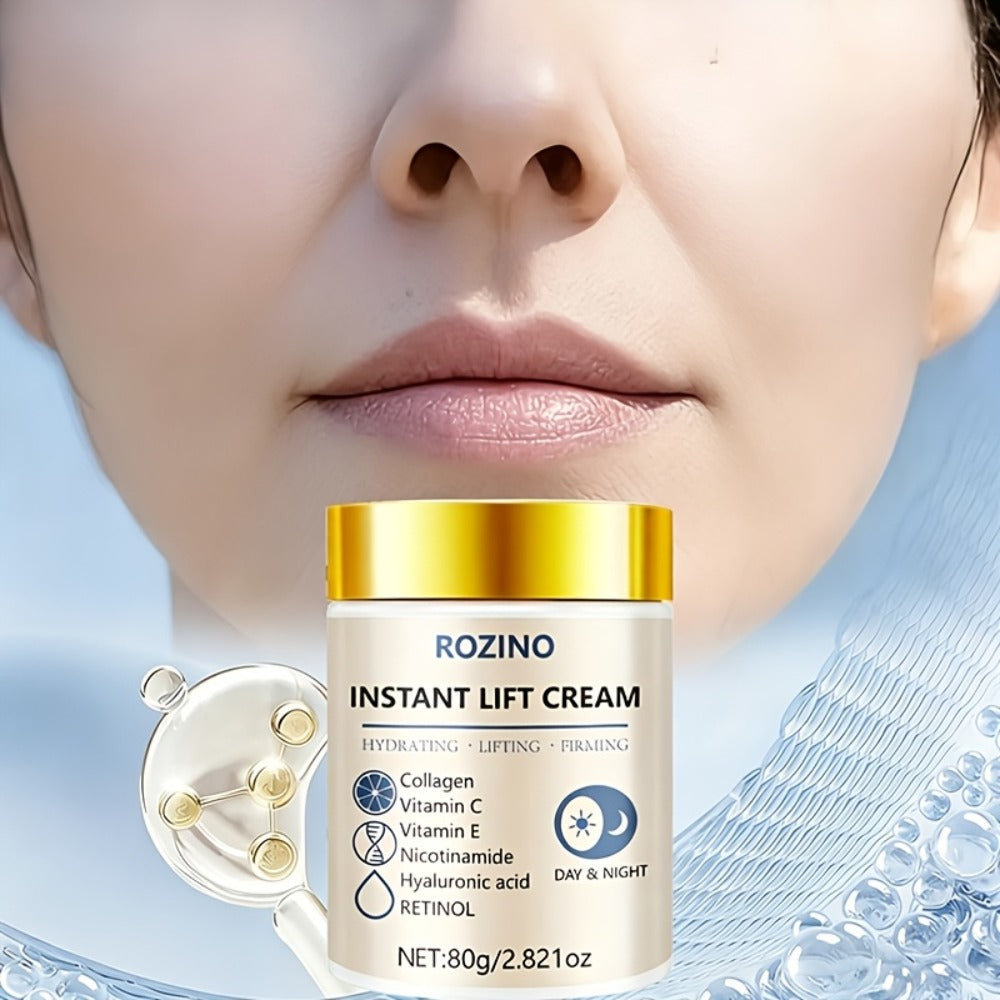 Collagen Niacinamide Face Neck Cream Instant 5-Second Lift Tightening Dark Circles Puffiness ROZINO All Skin Types Sensitive Skin 80g