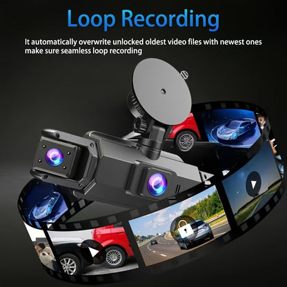 1080P-Labeled Dash Camera with Three- or Four-Lens Options, Screen, G-Sensor and WiFi/32GB Bundle