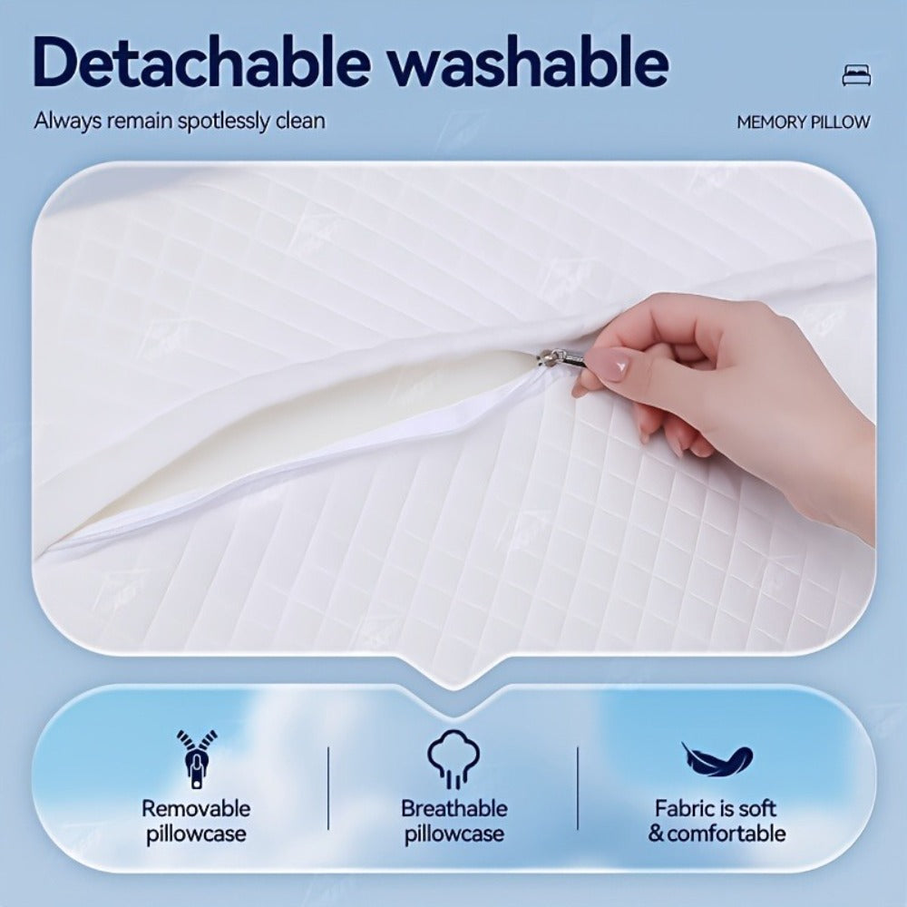 Cervical Neck Pillow for Sleeping - Butterfly Contour Memory Foam Support for Back & Side Sleepers