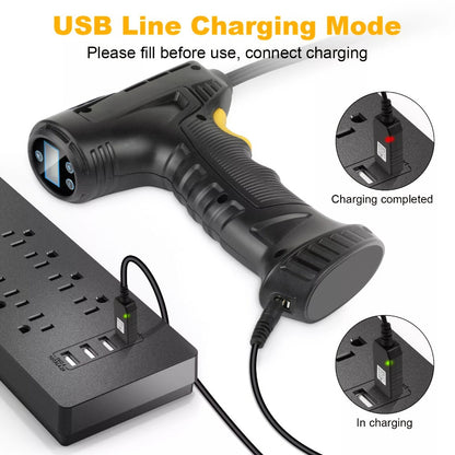 Portable Air Compressor 5200mAh – Wireless Rechargeable Tire Inflator with Digital Pressure Gauge for Car, Bicycle & Ball, Auto Shut-Off