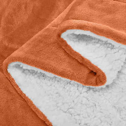 480GSM Sherpa Fleece Blanket, Double-Sided Heavy Throw for Couch, Bed & Travel, Reversible All Season