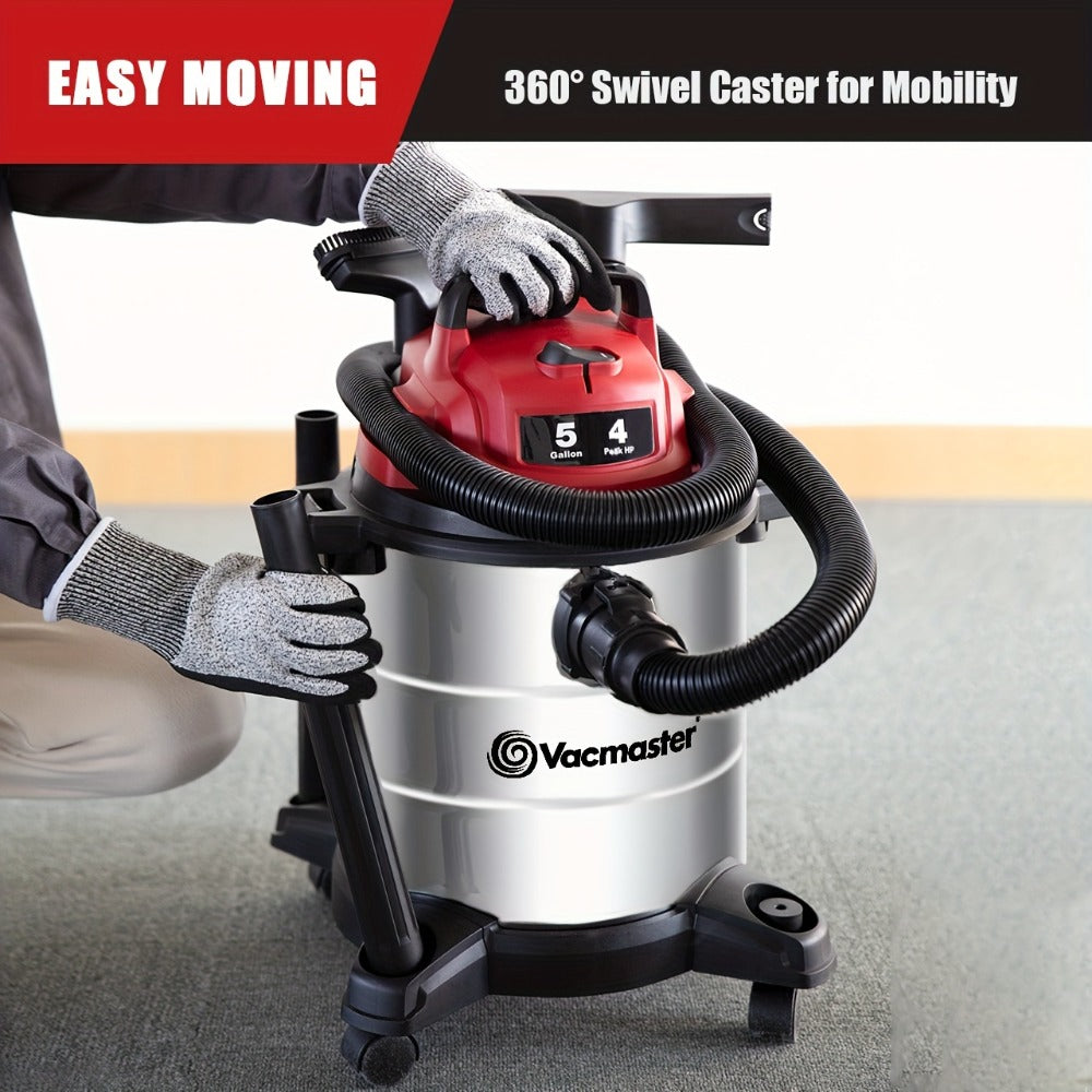Wet Dry Vacuum Cleaner Shop Vac Stainless Steel 5 or 8 Gallon with Blower Function Powerful for Entryways, Bedrooms and Living Spaces