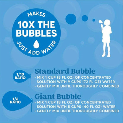 32oz Bubble Solution Refill Concentrate, Makes 2.5 Gallons, Compatible with Bubble Machines, Wands & Blowers