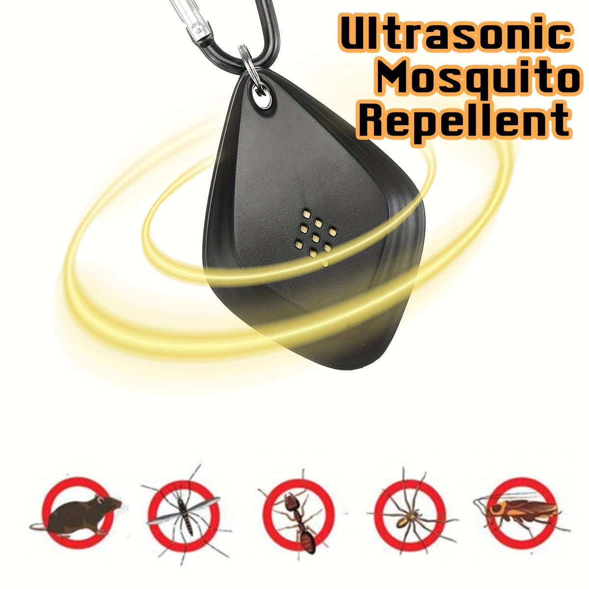 Ultrasonic Pest Repeller USB Mini, Sonic Insect for Mosquitoes, Fleas & Ticks, Portable Variable Frequency Device for Home