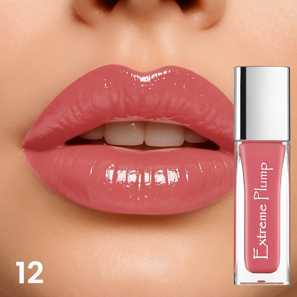 Lip Gloss for Women, Water Gloss Non-Sticky Formula, Sheer Nude Pink Shimmer Tint, Sweatproof Smooth Comfortable Wear