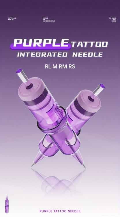 Tattoo Cartridge Needles 30 50pcs Purple RL RS RM M1 Mixed Sizes - Tuffking Disposable for Temporary Body Art, Festivals and Costumes