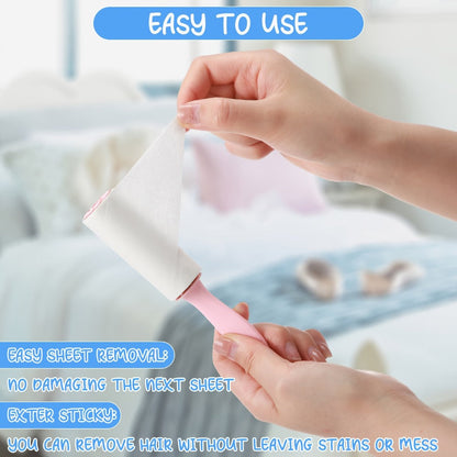 Lint Roller Pet Hair Remover Mini Portable 12 Pack Travel Size No Power Required for Clothing Furniture Car Seats Couch Reusable Clothes