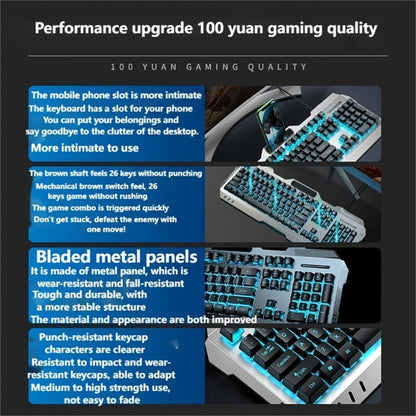 Full-Size 104-Key Wired Gaming Keyboard with Volume Knob in Seven White or Black Options Pictured