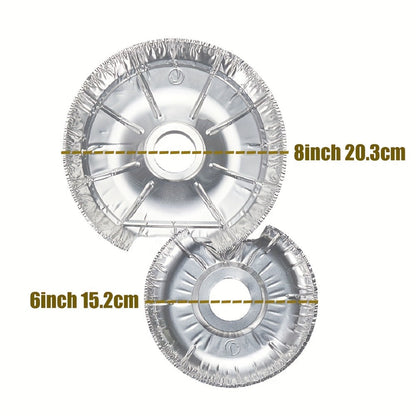 Aluminum Stove Burner Liners 50 Pack for Entryways, Bedrooms and Living Spaces, with the Listed Configuration