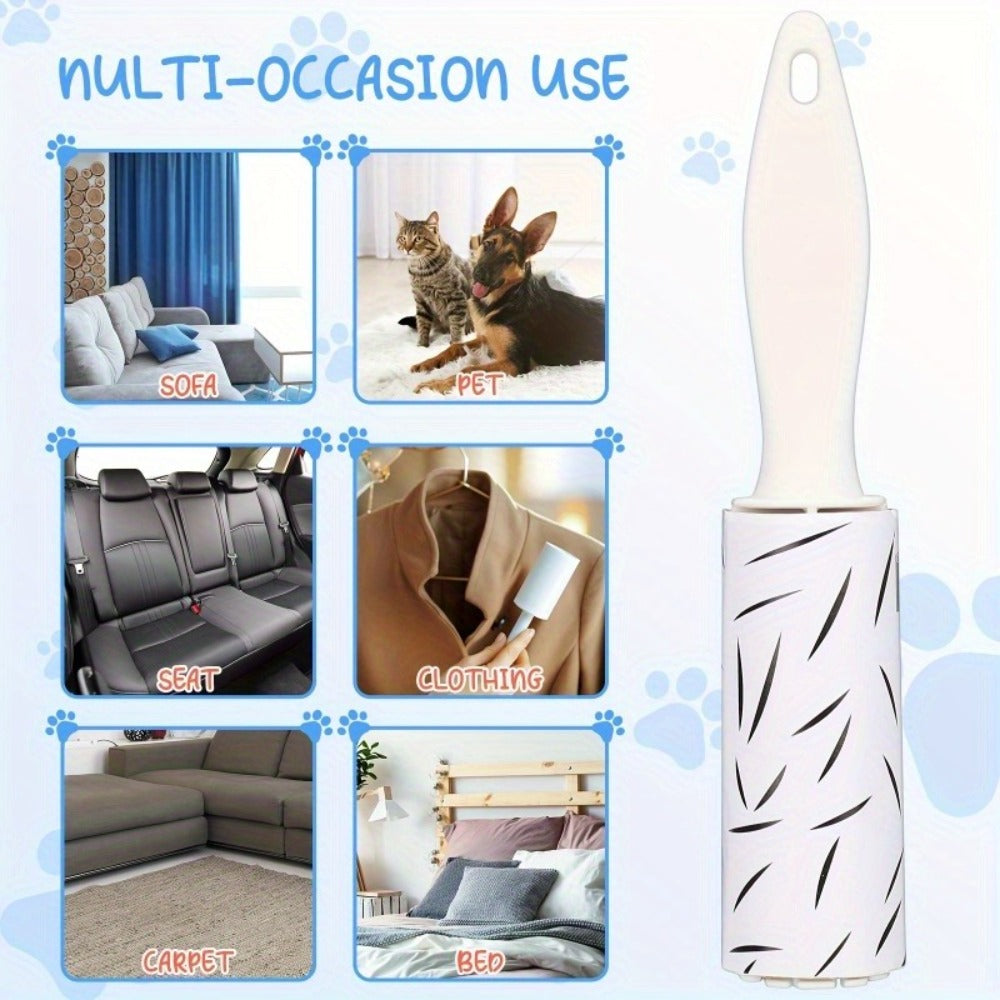 Lint Roller Pet Hair Remover Mini Portable 12 Pack Travel Size No Power Required for Clothing Furniture Car Seats Couch Reusable Clothes
