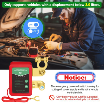 Car Battery Auto Power Off Switch with LED Voltage Display – 12V/24V Anti-Drain Protection, Low Voltage Alarm