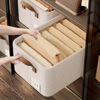 Large Fabric Storage Baskets with Handles 2 Pack Foldable Collapsible Storage Bins for Closet for Entryways, Bedrooms and Living Spaces